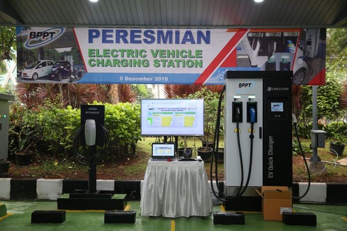 Ilustrasi stasiun pengisian fast charging milik BPPT