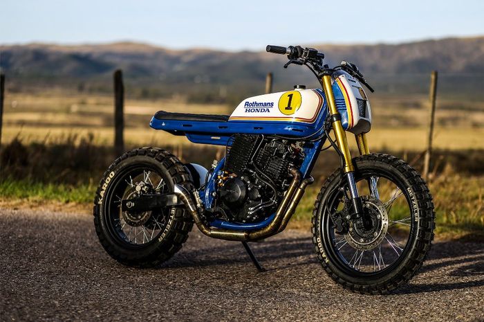 Honda NX400 custom scrambler dari Lucky Custom