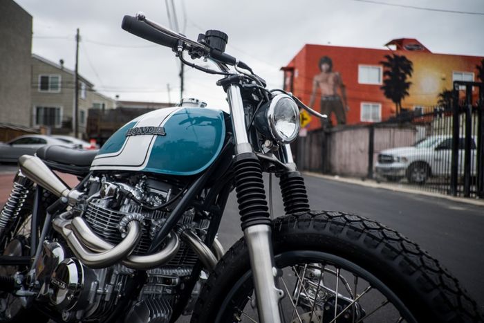 Honda CB550 1974 &ldquo;city scrambler&rdquo; bikinan J.Webster Design, dilansir oleh Bikebound.com