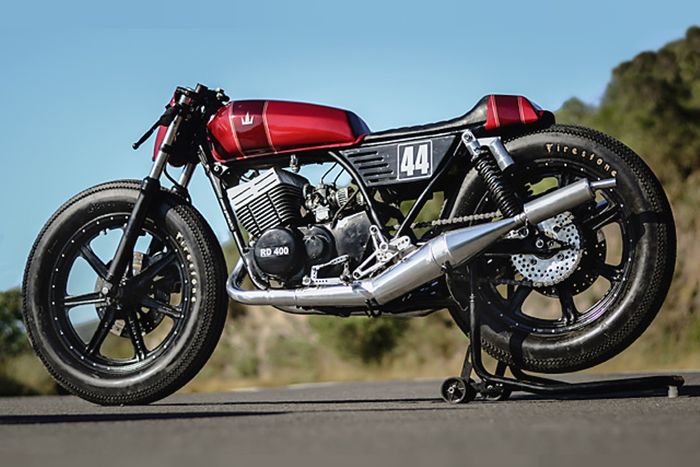 Yamaha RD400 custom cafe racer dari Lucky Customs, dilansir oleh Pipeburn.com