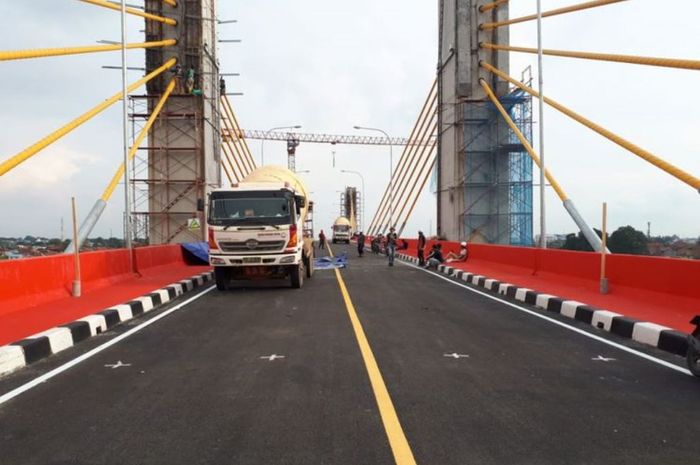 Jembatan Musi IV Palembang, Sumatera Selatan akan dilakukan uji coba beban yang berlangsung pada puk