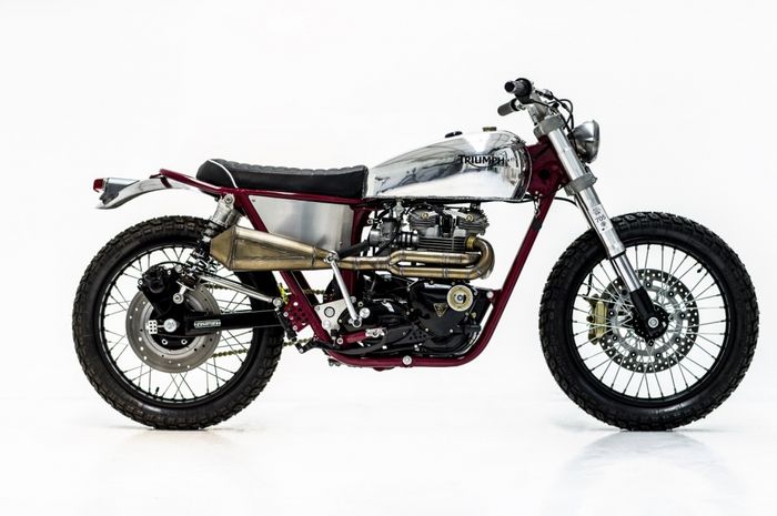 Triumph T140 Bonneville 1979 custom scrambler dari Herencia Custom Garage