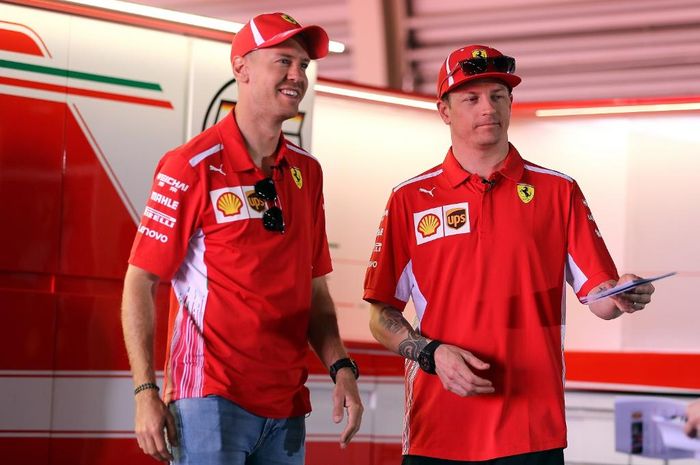 Sebastian Vettel mengaku senang bekerja sama dengan Kimi Raikkonen sebagai rekan setimnya