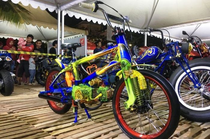 Salah satu peserta HMC 2018 seri Makassar yang memakai rangka sepeda