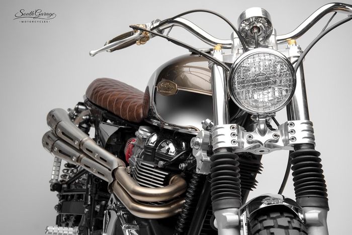 Triumph Bonneville kustom scrambler dari South Garage Co., dilansir oleh www.southgarage.com
