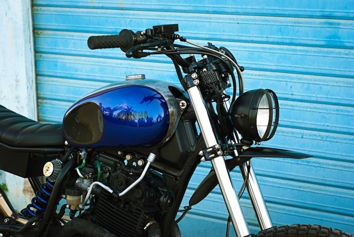 Yamaha XT 400 переделка на один карбюратор