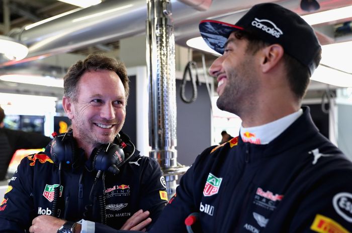 Christian Horner dan Daniel Ricciardo 