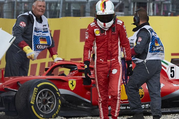 Tersingkir dari GP F1 Jerman akibat tergelincir, Sebastian Vettel tidak minta dikashiani