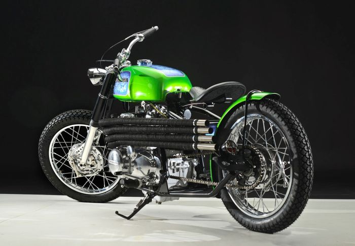 Honda CB350 custom chopper dari Steel Bent Customs, dilansir oleh Thebikeshed.cc