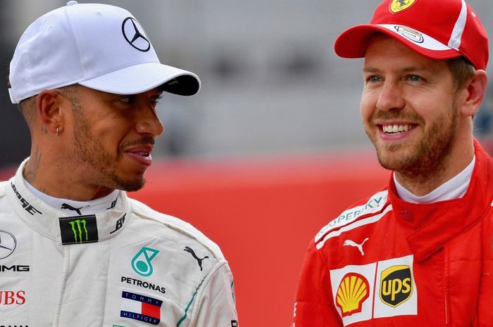 Lewis Hamilton dan Sebastian Vettel