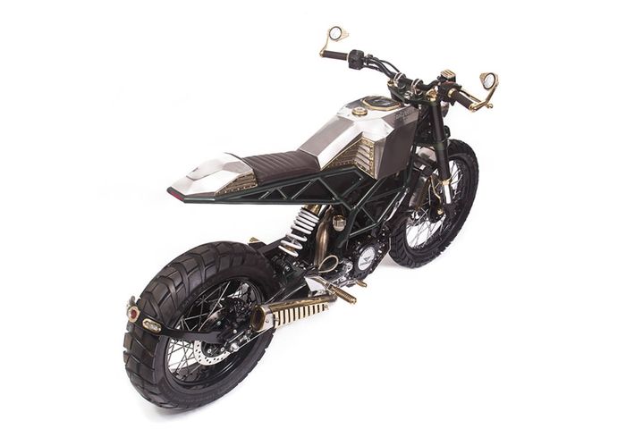 KTM Duke 200 custom scrambler dari Mean Green Customs, dilansir oleh Thebikeshed.cc