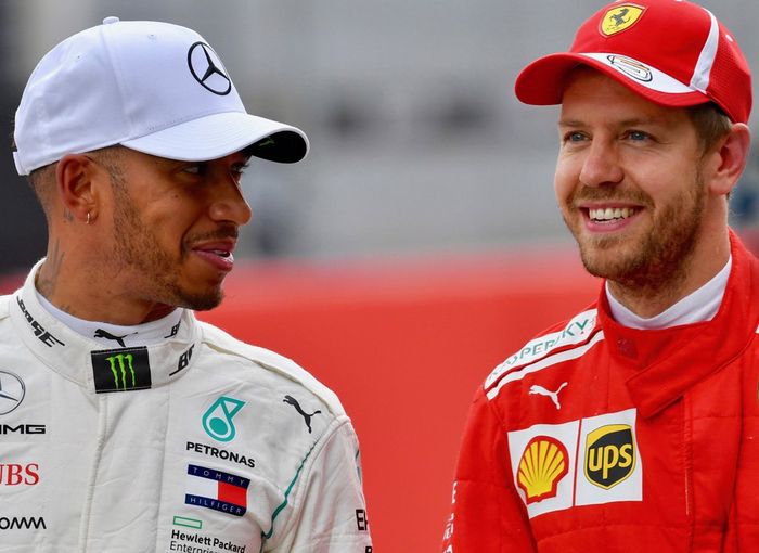 Lewis Hamilton dan Sebastian Vettel kembali bersaing memperebutkan posisi puncak klasemen