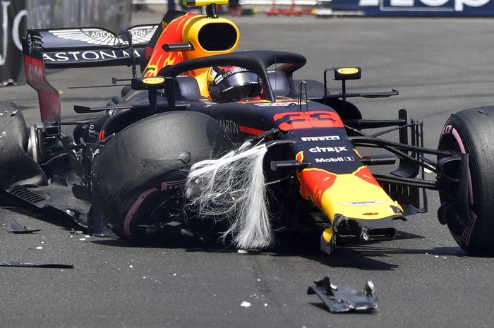Kecelakaan di GP F1 Monako, tim Red Bull menganggap Max Verstappen terlalu berusaha keras