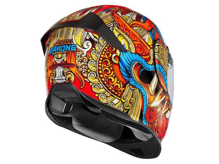 Tampak belakang Helm Airframe Pro Barong produksi dari Icon 1000