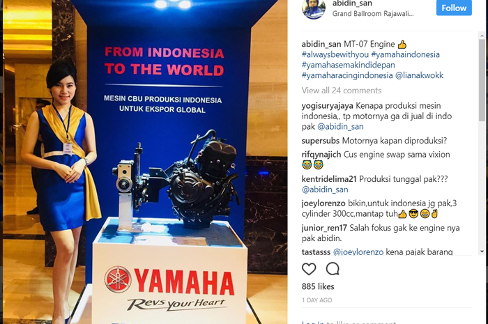 Yamaha Indonesia siap ekspor mesin moge untuk pasar otomotif dunia