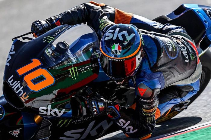 Luca Marini raih kemenangan di Moto2 Catalunya 2020.