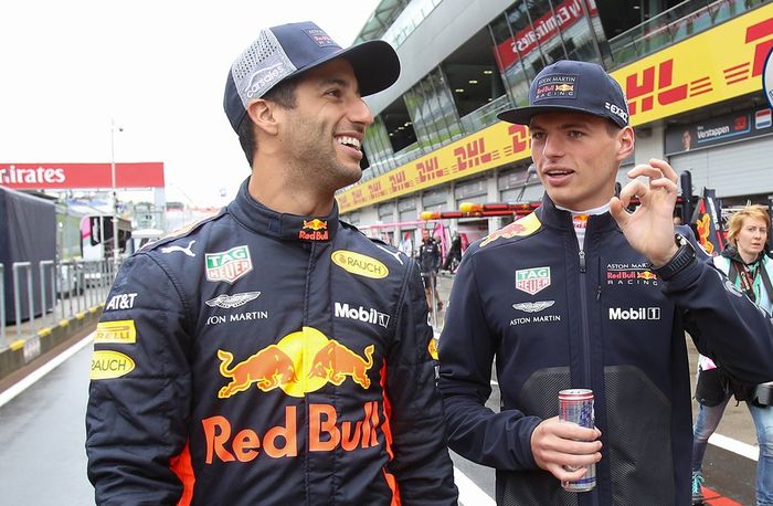 Daniel Ricciardo dan Max Verstappen di GP F1 Austria. Red Bull berharap Ricciardo tidak meninggalkan tim