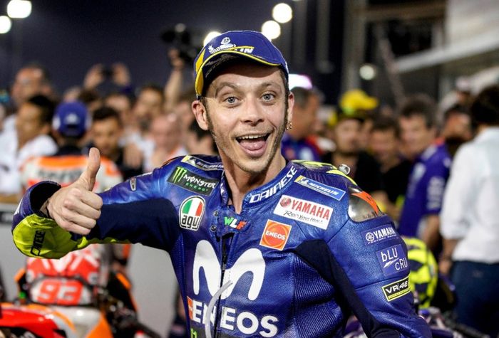 Valentino Rossi usai selesaikan MotoGP Qatar 2018