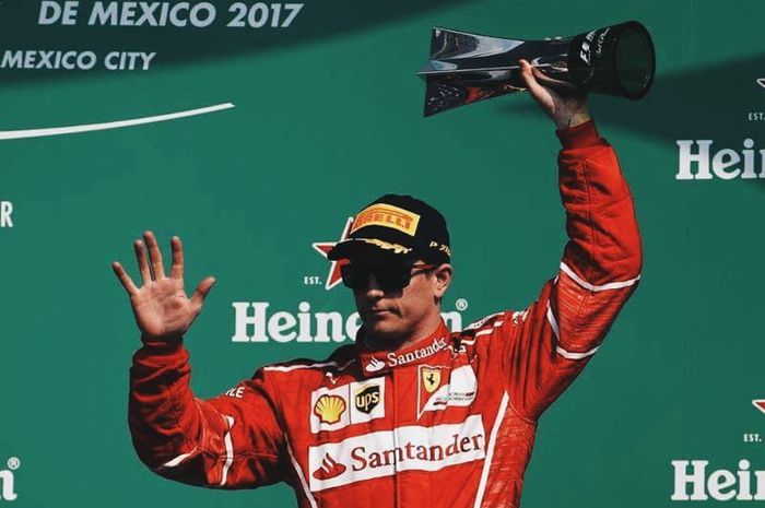 Pembalap tim Scuderia Ferrari, Kimi Raikkonen 