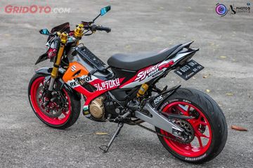 Modifikasi Suzuki Satria F Anti Cacingan Dirombak Ala Moge Kekar Gridoto Com