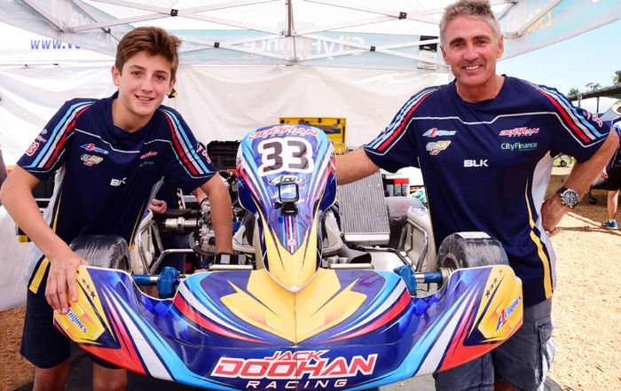 Mick Doohan dan anaknya Jack Doohan saat masih balapan gokart