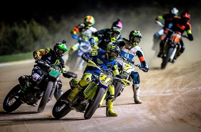 Valentino Rossi melatih keterampilan di Ranch miliknya di Tavullia