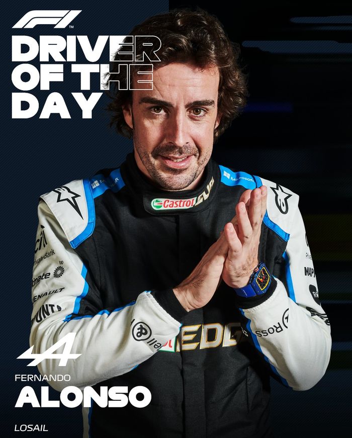 Fernando Alonso, Driver of the Day balap F1 Qatar 2021
