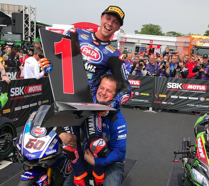 Michael van der Mark pertama kali menang di kejuaraan dunia Superbike pada Superbike Inggris 2018