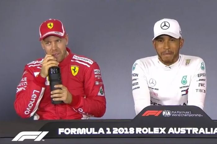 Lewis Hamilton lontarkan komentar sadis pada rivalnya, Sebastian Vettel