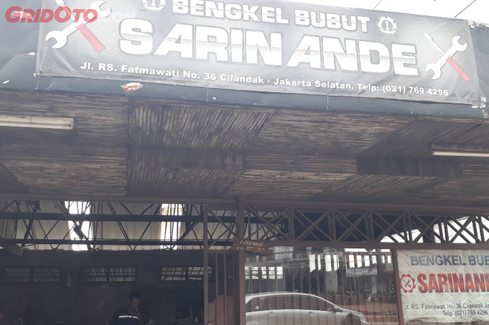 Tampak depan bengkel bubut Gelora Teknik Sarinande