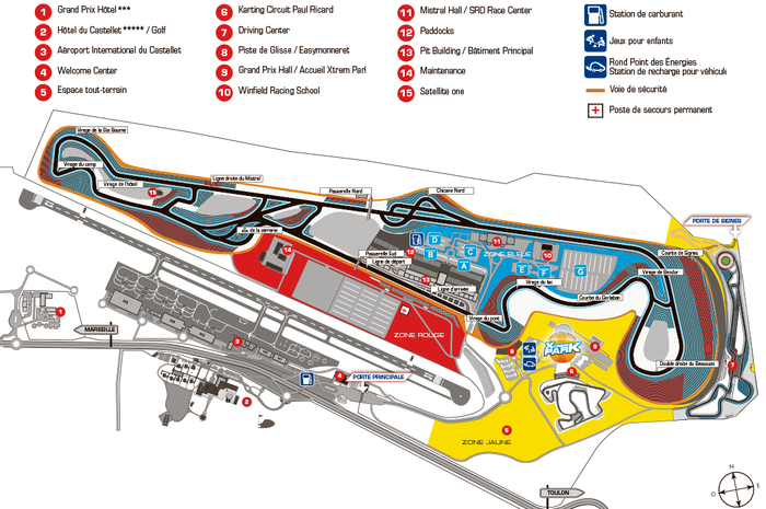 Inilah layout sirkuit Paul Ricard di Perancis yang bakal menggelar balap F1 tahun depan