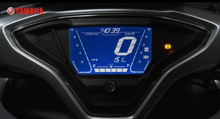 Panel indicator All New Yamaha Aerox 155 sudah mengadopsi negative display