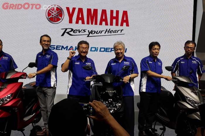 Yamaha meluncurkan matik terbarunya, FreeGo di ajang IMOS 2018 yang berlangsung di JCC, Senayan, Jakarta Pusat