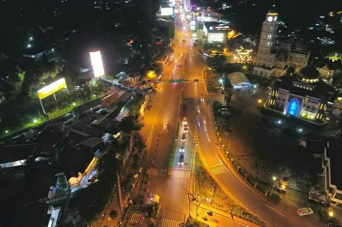 Pantauan drone jalur Puncak di Gadog