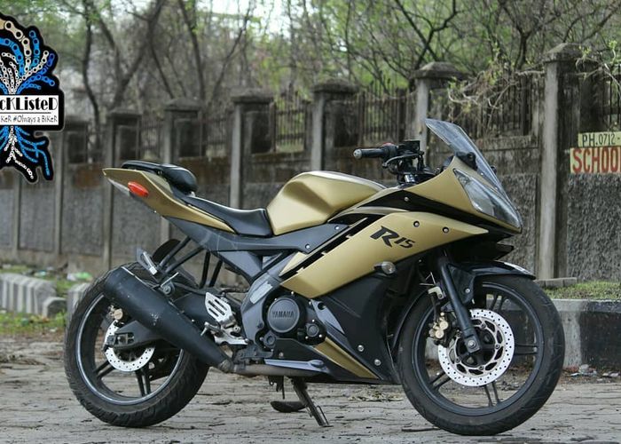 Boleh Juga Nih Yamaha R15 Jadi Elegan Pakai Warna Emas Dof Dan Hitam Gridoto Com