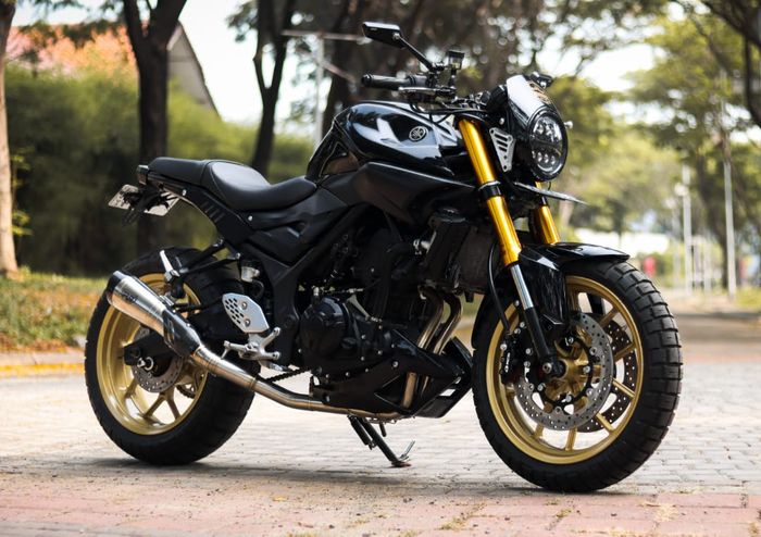 Modal Rp 5 jutaan pasang upside down aftermarket di Yamaha MT-25 Lama. 