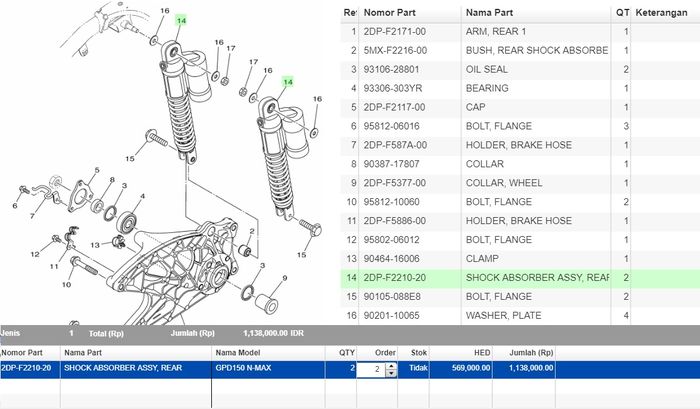 Part katalog Yamaha NMAX 2018