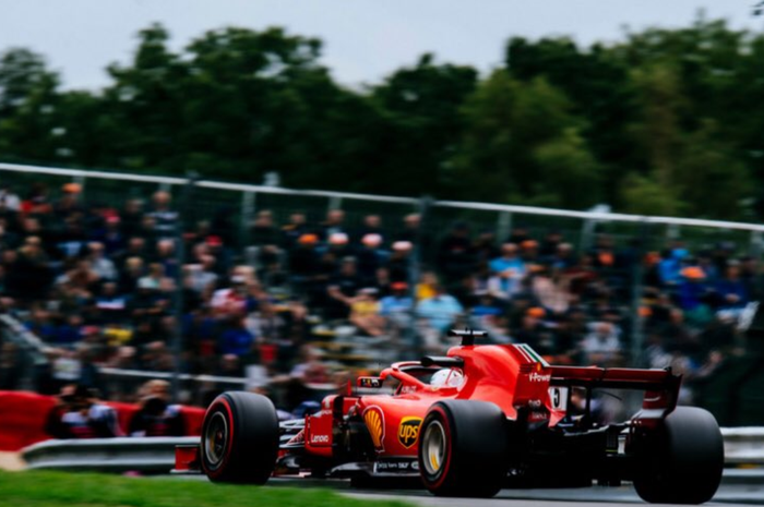Sebastian Vettel di FP3 F1 Belgia 2018
