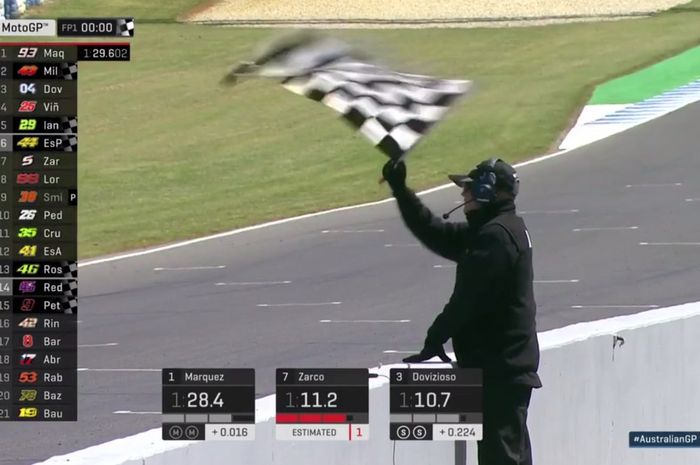 Latihan bebas pertama (FP1) MotoGP Australia berlangsung di kondisi cerah dan Marc Marquez jadi tercepat