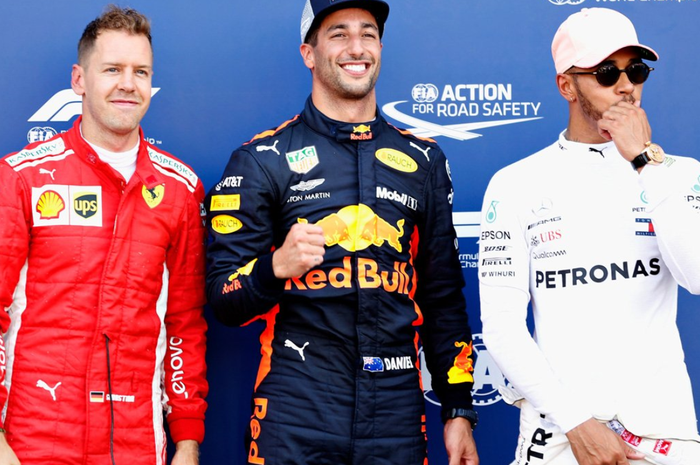 Tiga pembalap terdepan di starting grid GP F1 Monako 2018