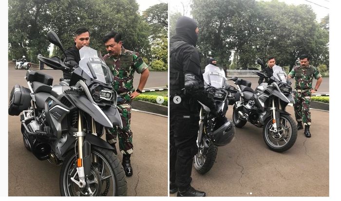 BMW R 1200 GS milik Paspampres dilabur warna hitam dan abu-abu gelap