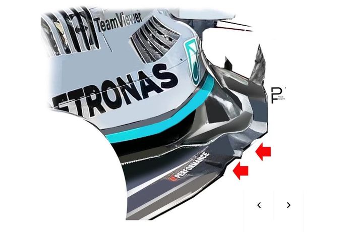 Begini paket upgrade tim Mercedes untuk mengatasi efek lumba-lumba pada mobil W13 di F1 Spanyol 2022