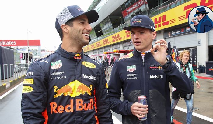 Dua pembalap tim Red Bull, Daniel Ricciardo dan Max Verstappen meramaikan persaingan perebutan gelar musim 2018