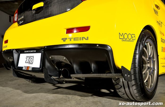 Tampilan bumper belakang modifikasi Mitsubishi Mirage street racing