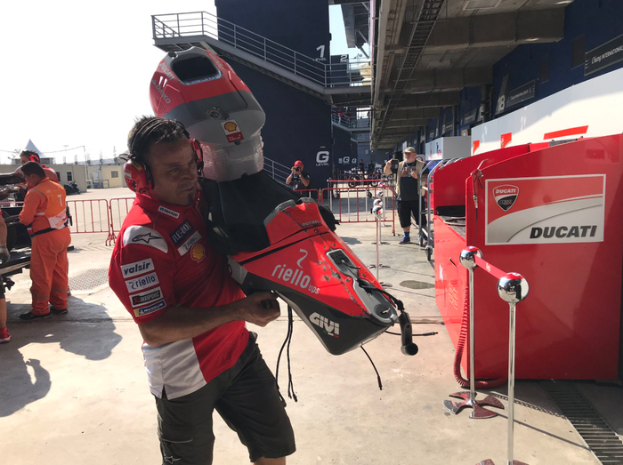Kondisi motor Jorge Lorenzo usai crash di FP2 MotoGP Thailand di Buriram (5/10/2018)