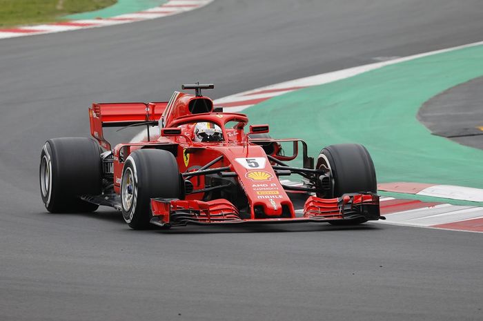 Sebastian Vettel tercepat kedua tes pramusim di Barcelona periode pertama