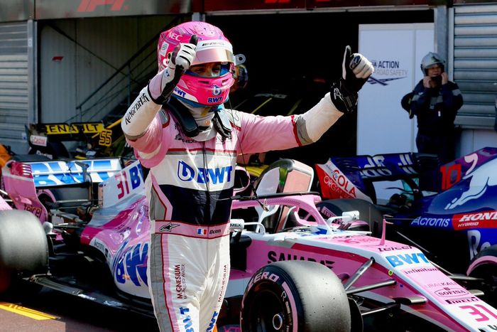 Esteban Ocon saat finish di urutan enam F1 Monako 2018 bersama tim Force India