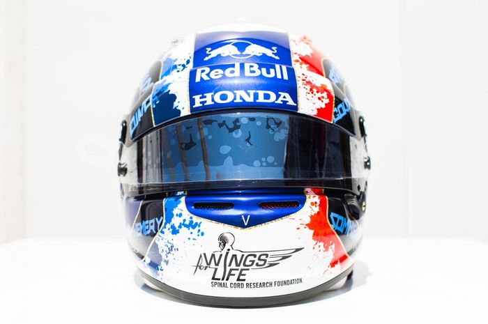 Inilah helm dengan livery baru milik Pierre Gasly khusus untuk balapan di GP F1 Prancis