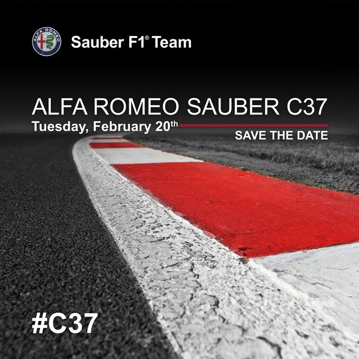 Mobil Alfa Romeo Sauber C37 diperkenalkan 20 Februari 2018