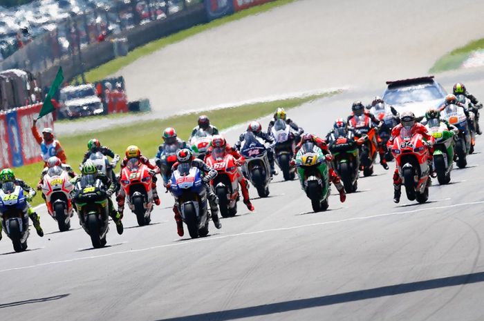Ilustrasi starting grid MotoGP